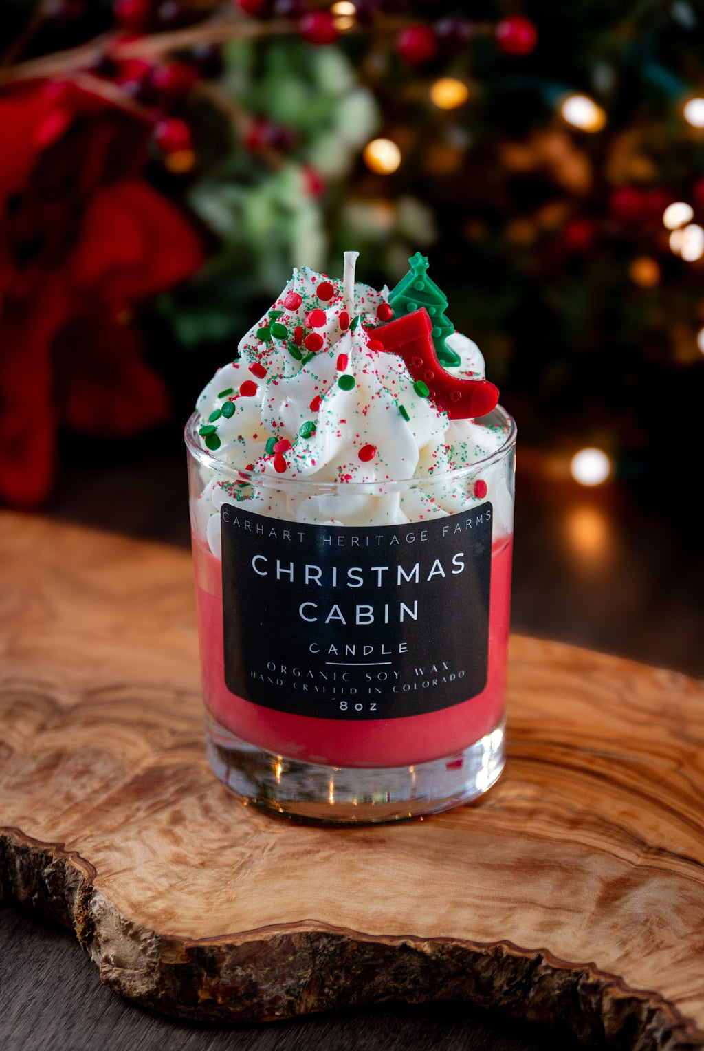 Christmas Decoration with Gourmet Candle for Party Cabin